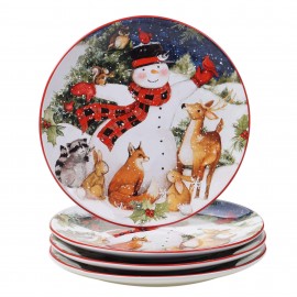 11" Dinner Plate Christmas Magic Snowman