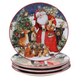 11" Dinner Plate Santa Magic