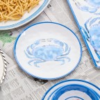 11" Melamine Blue Crab Dinner Plate