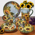 11" Sunflower Bouquet Dinner Plate