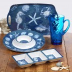 9" Melamine Salad Blue Dessert Plate