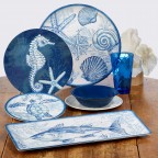 9" Melamine Salad Blue Dessert Plate