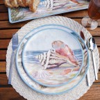 9" Salad/Multicolor Dessert Plate