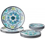 Colorful plates and bowls tableware set