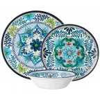 Colorful plates and bowls tableware set