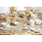 Floral and bee pattern plate